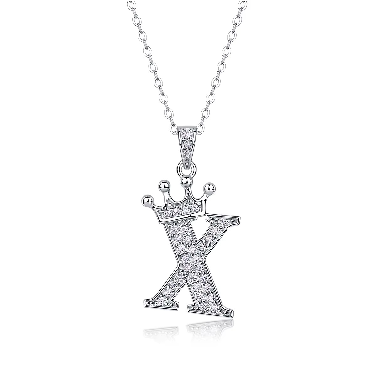Classic Initial Moissanite Necklace