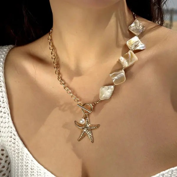 Shell Bead Summer Necklace