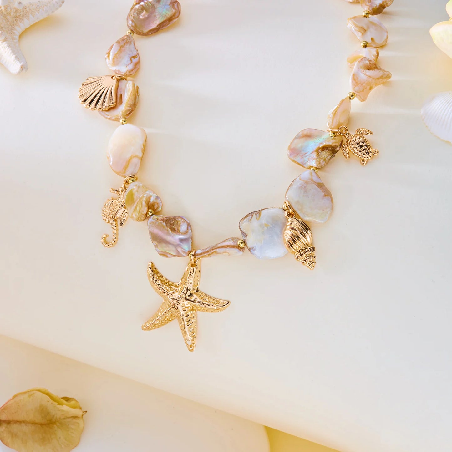 Shell Bead Summer Necklace