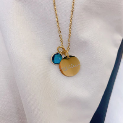 Personalised Birthstone Name Necklace