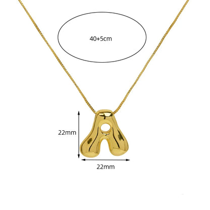 Chunky Bubble Initial Necklace