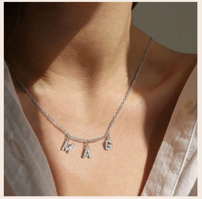Name & Initial Pendant Necklace