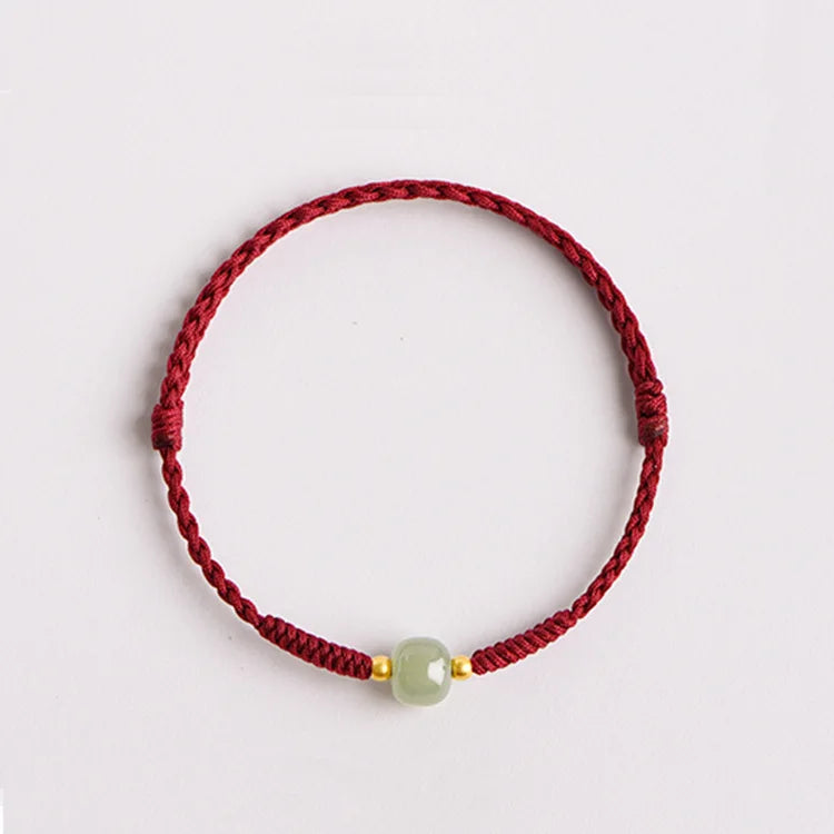 Jade Bead Rope Bracelet