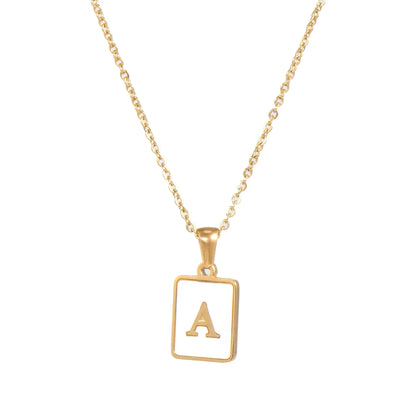 Mother of Pearl Initial Necklace