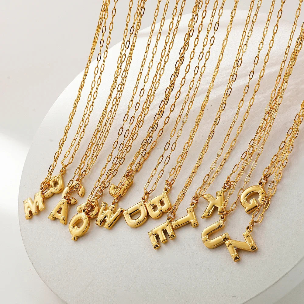 Balloon Cord Initial Necklace