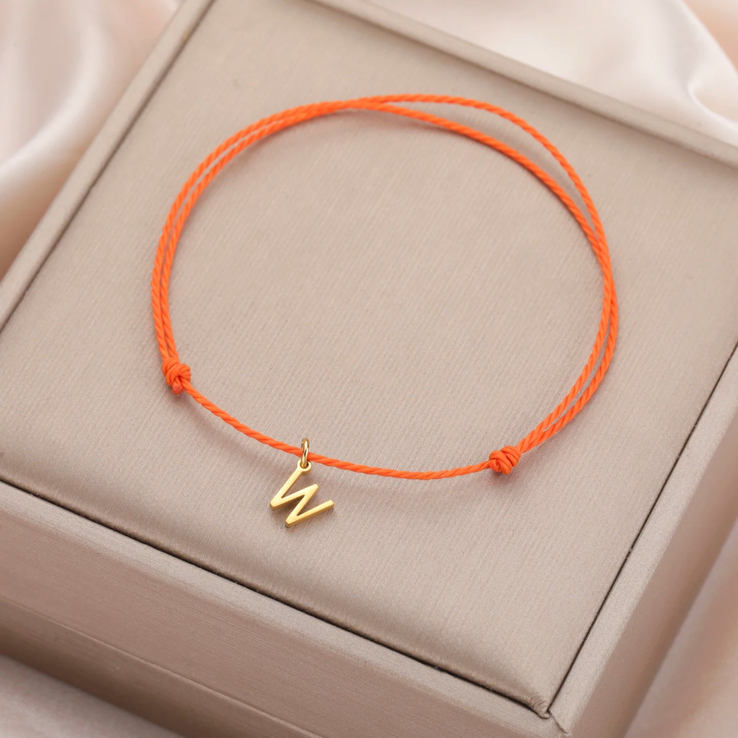 Wax Rope Initial Bracelet