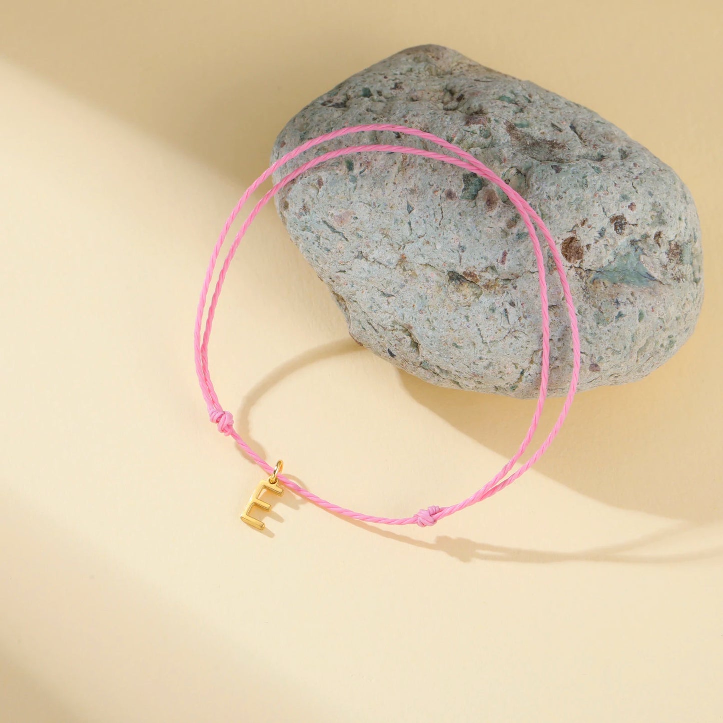 Wax Rope Initial Bracelet