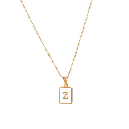 Mother of Pearl Initial Necklace