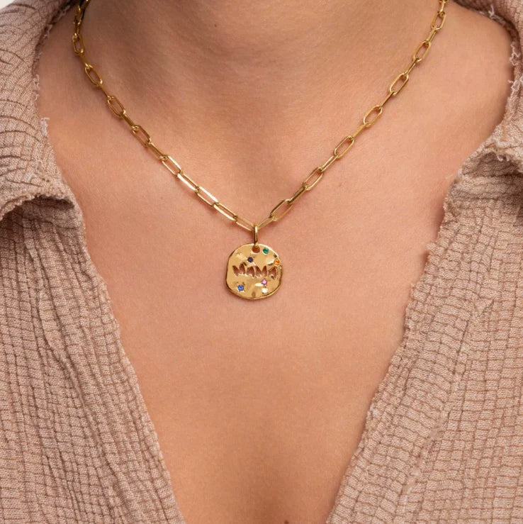 Circle Word Pendant Necklace