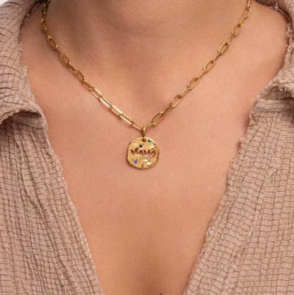Circle Word Pendant Necklace