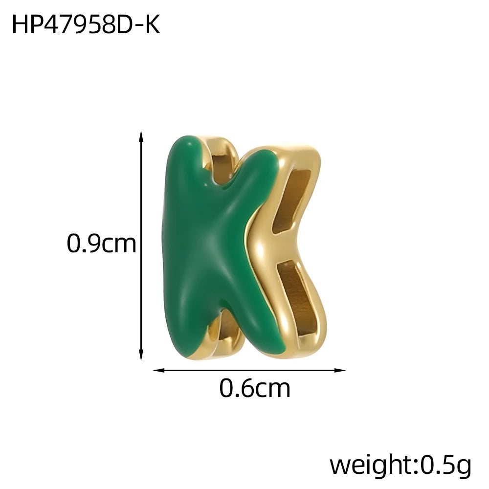 Colour Enamel Initial Charm