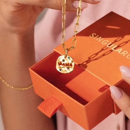 Circle Word Pendant Necklace