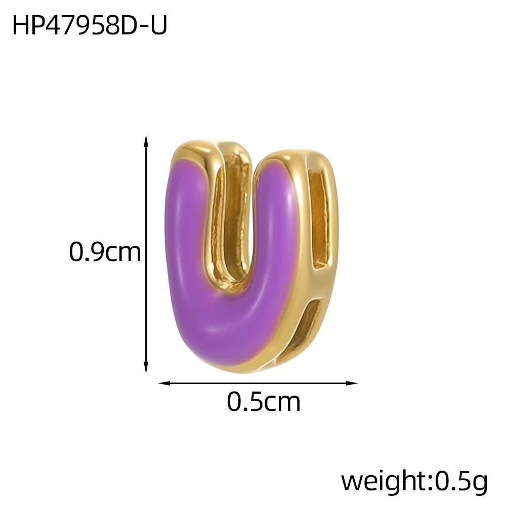 Colour Enamel Initial Charm