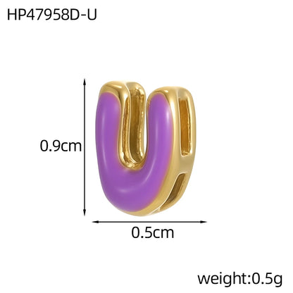 Colour Enamel Initial Charm