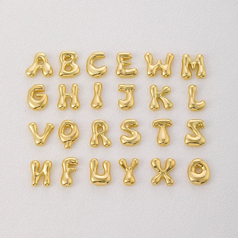 Chunky Bubble Initial Necklace