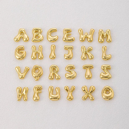 Chunky Bubble Initial Necklace