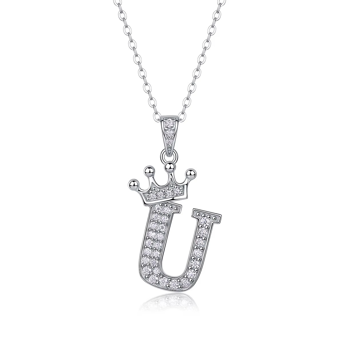 Classic Initial Moissanite Necklace