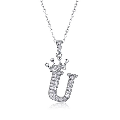 Classic Initial Moissanite Necklace