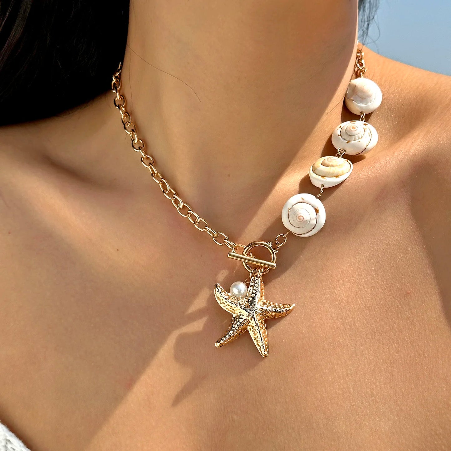 Shell Bead Summer Necklace