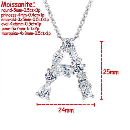 Moissanite Letter Necklace