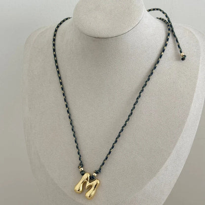 Balloon Cord Initial Necklace