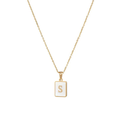 Mother of Pearl Initial Necklace