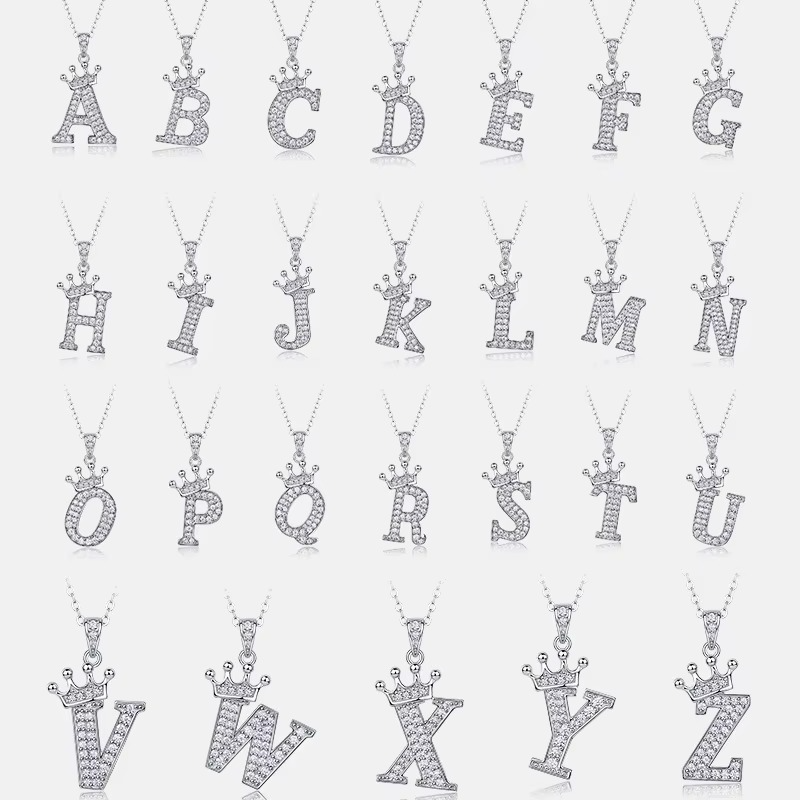 Classic Initial Moissanite Necklace
