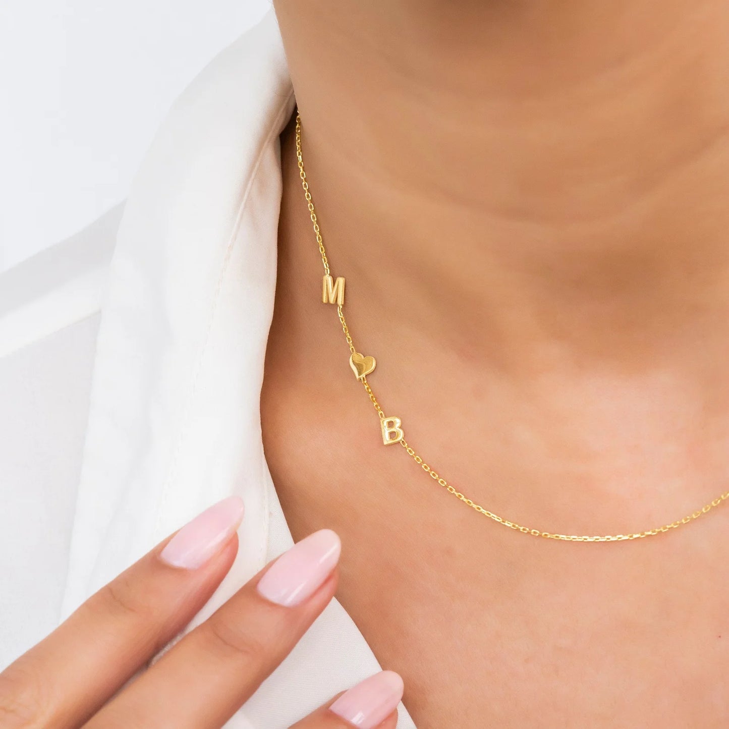 Side Initial Necklace