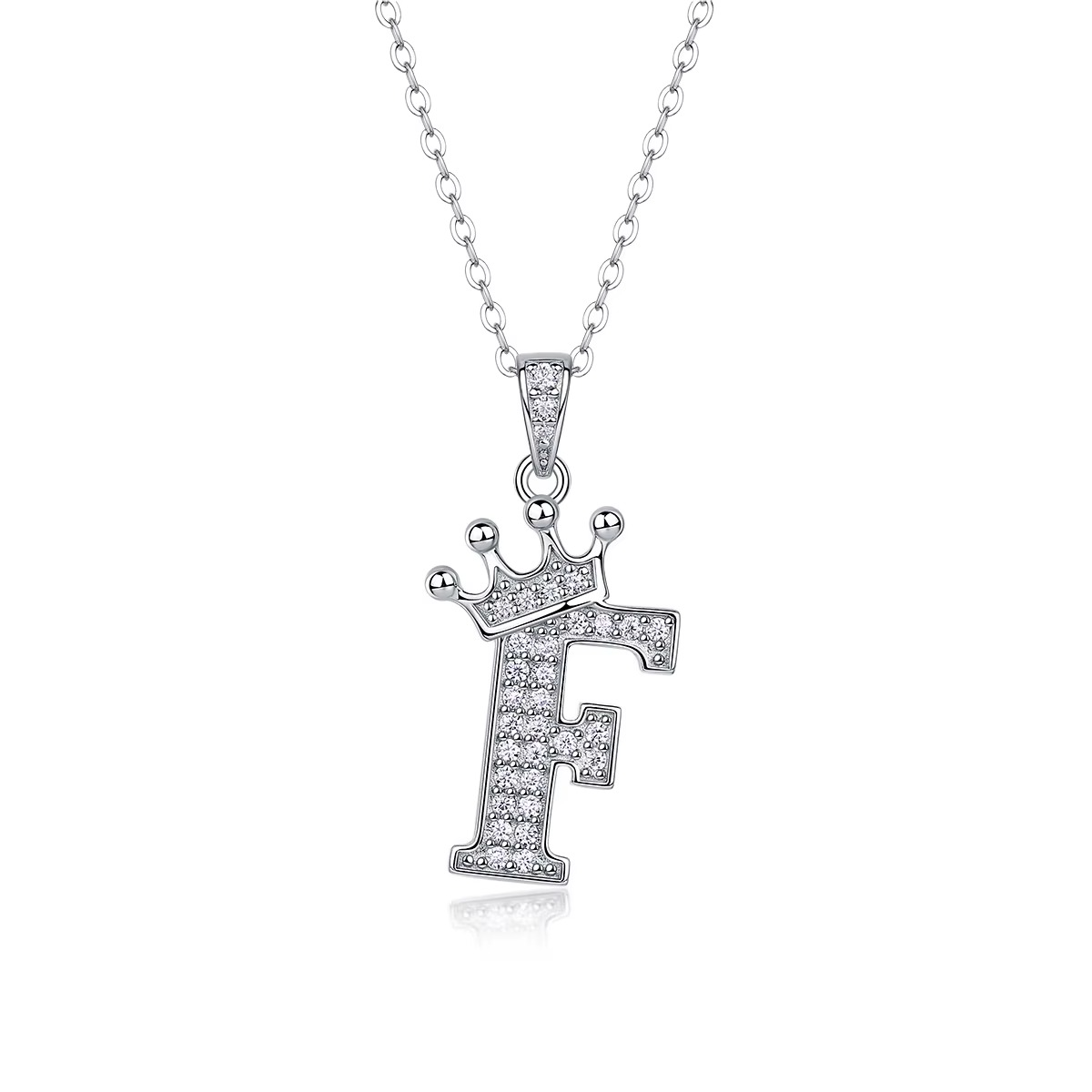 Classic Initial Moissanite Necklace