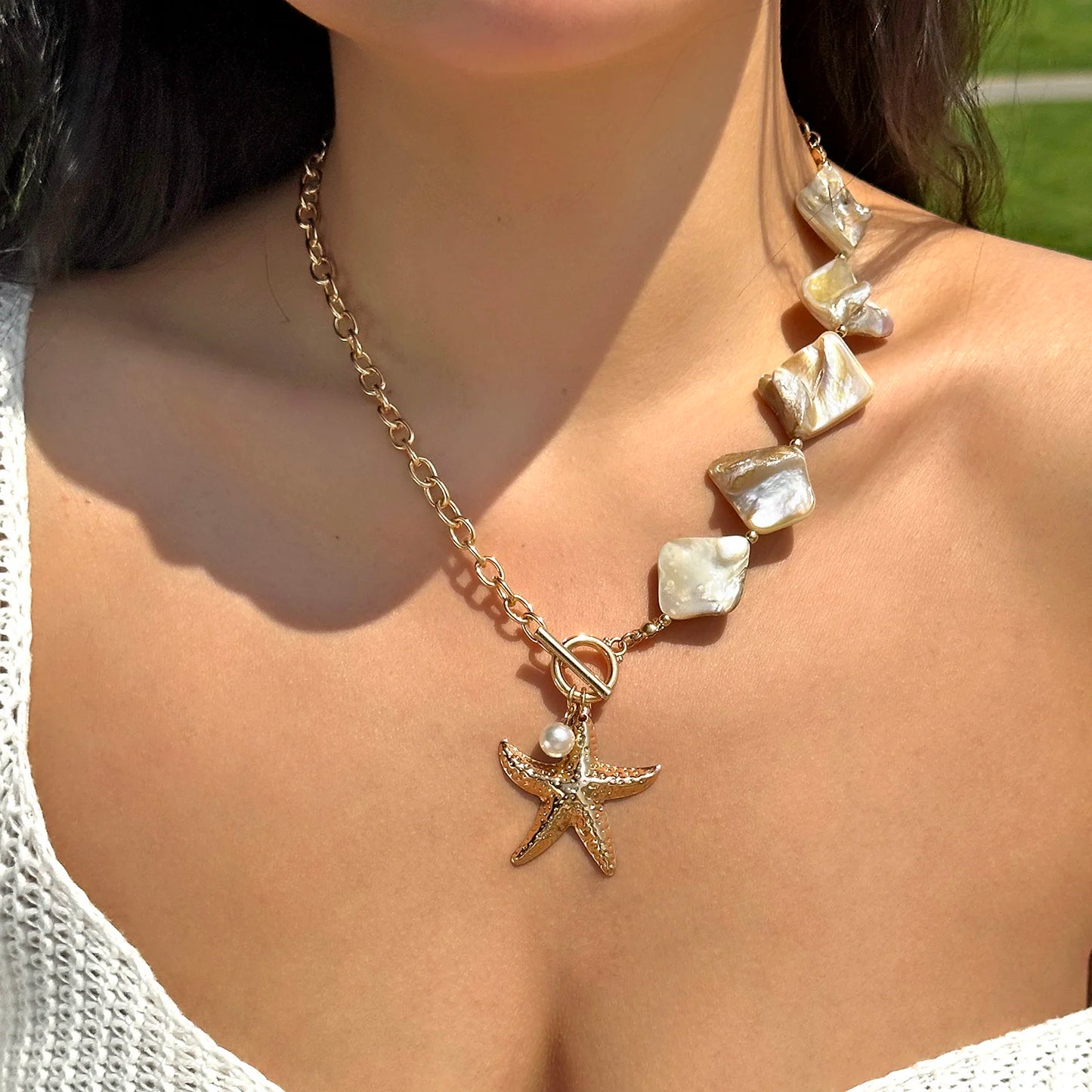 Shell Bead Summer Necklace