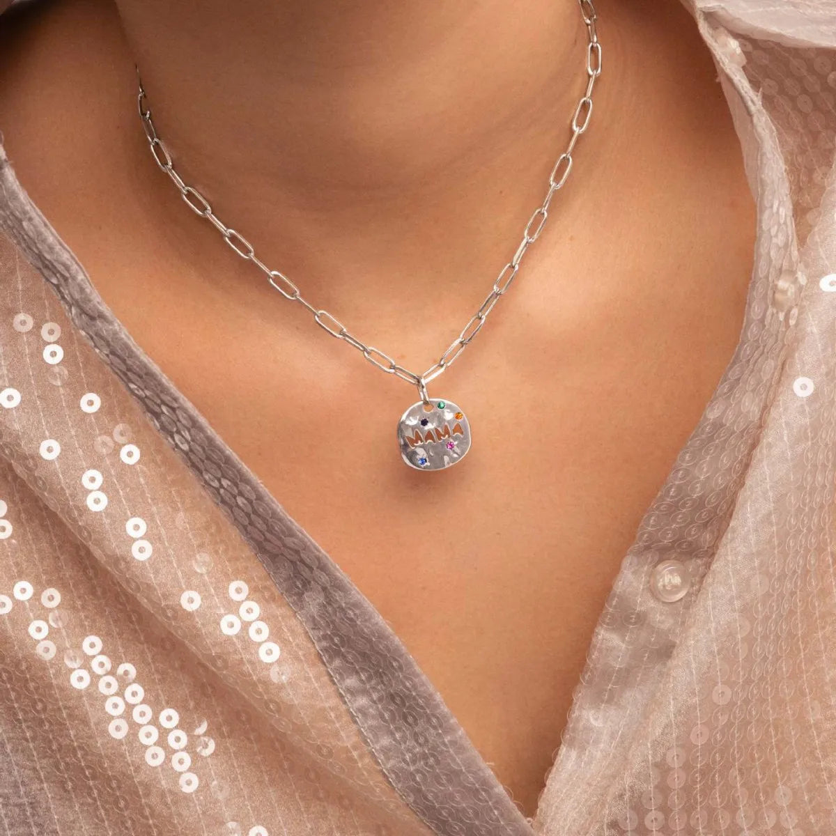 Circle Word Pendant Necklace