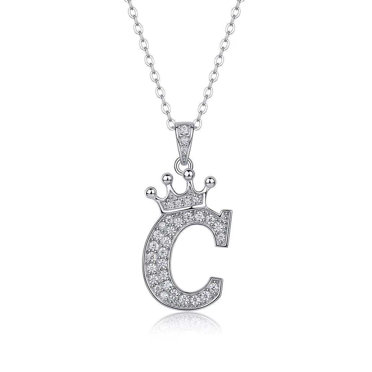 Classic Initial Moissanite Necklace