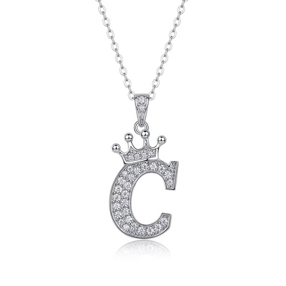 Classic Initial Moissanite Necklace