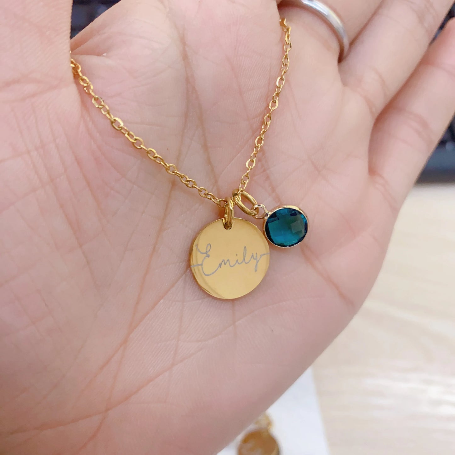 Personalised Birthstone Name Necklace