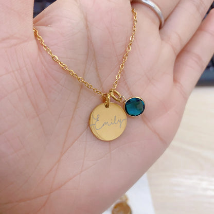 Personalised Birthstone Name Necklace