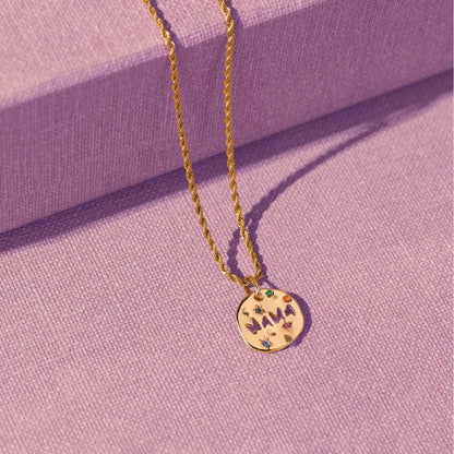Circle Word Pendant Necklace