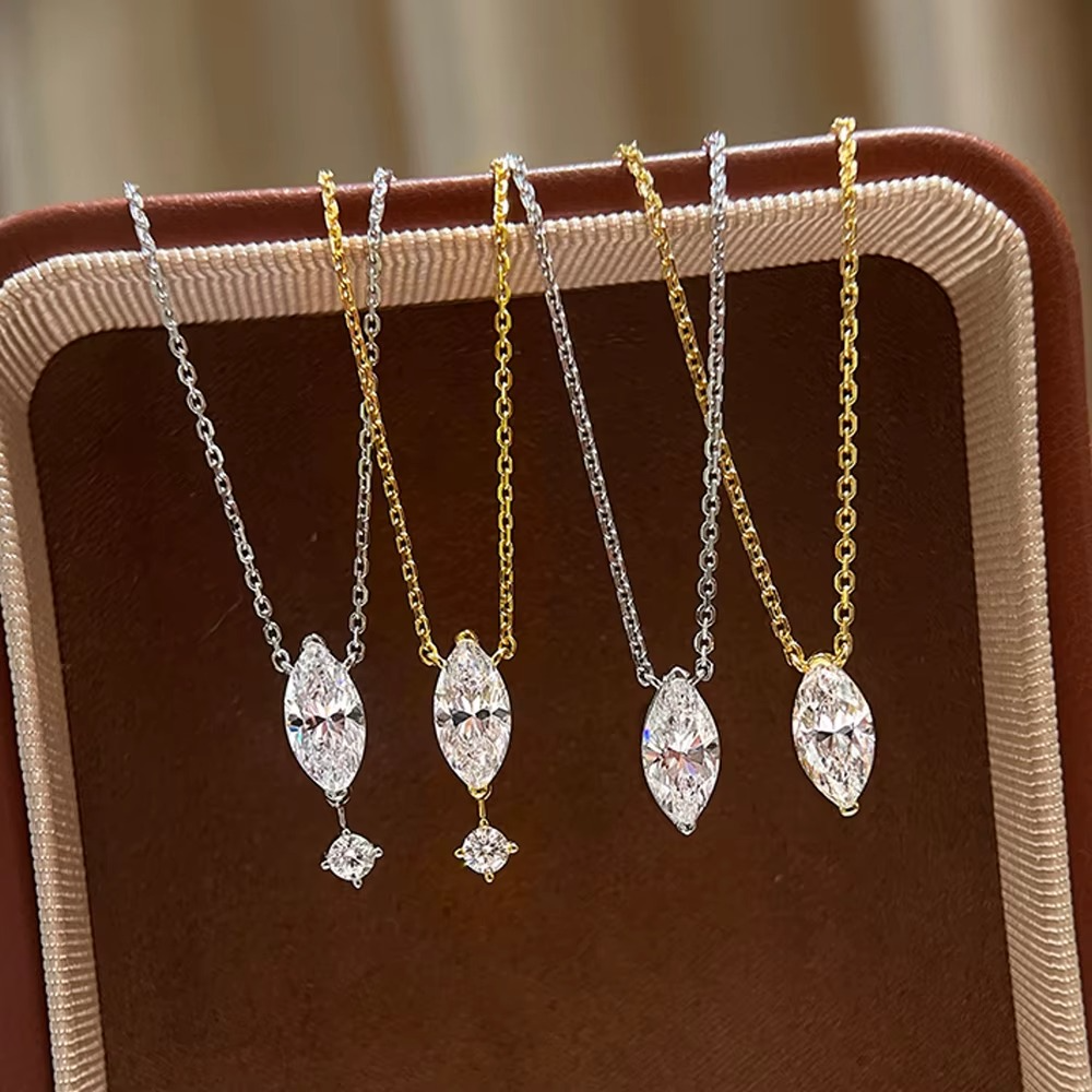 Marquise Moissanite Necklace