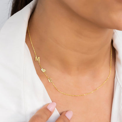 Side Initial Necklace