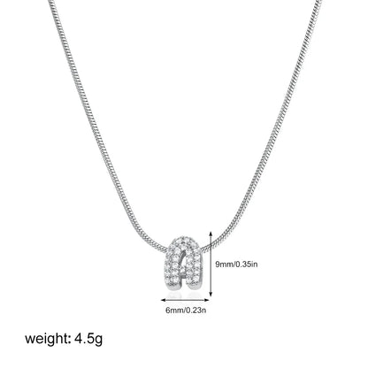 Tiny Zircon Initial Necklace