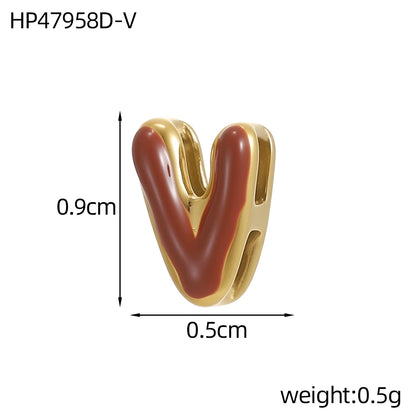Colour Enamel Initial Charm