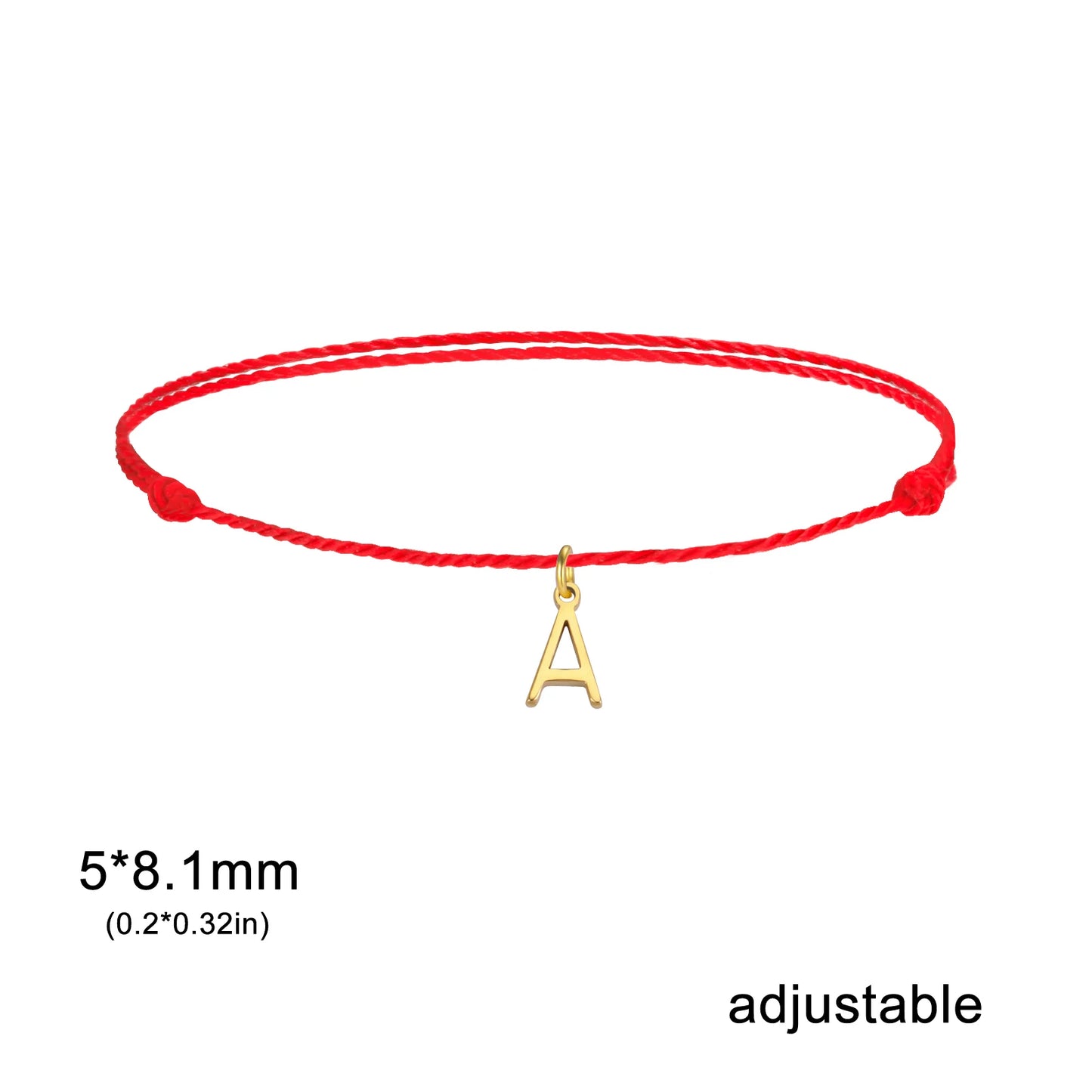 Wax Rope Initial Bracelet