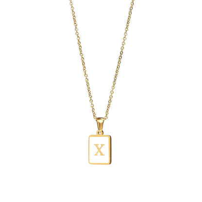 Mother of Pearl Initial Necklace