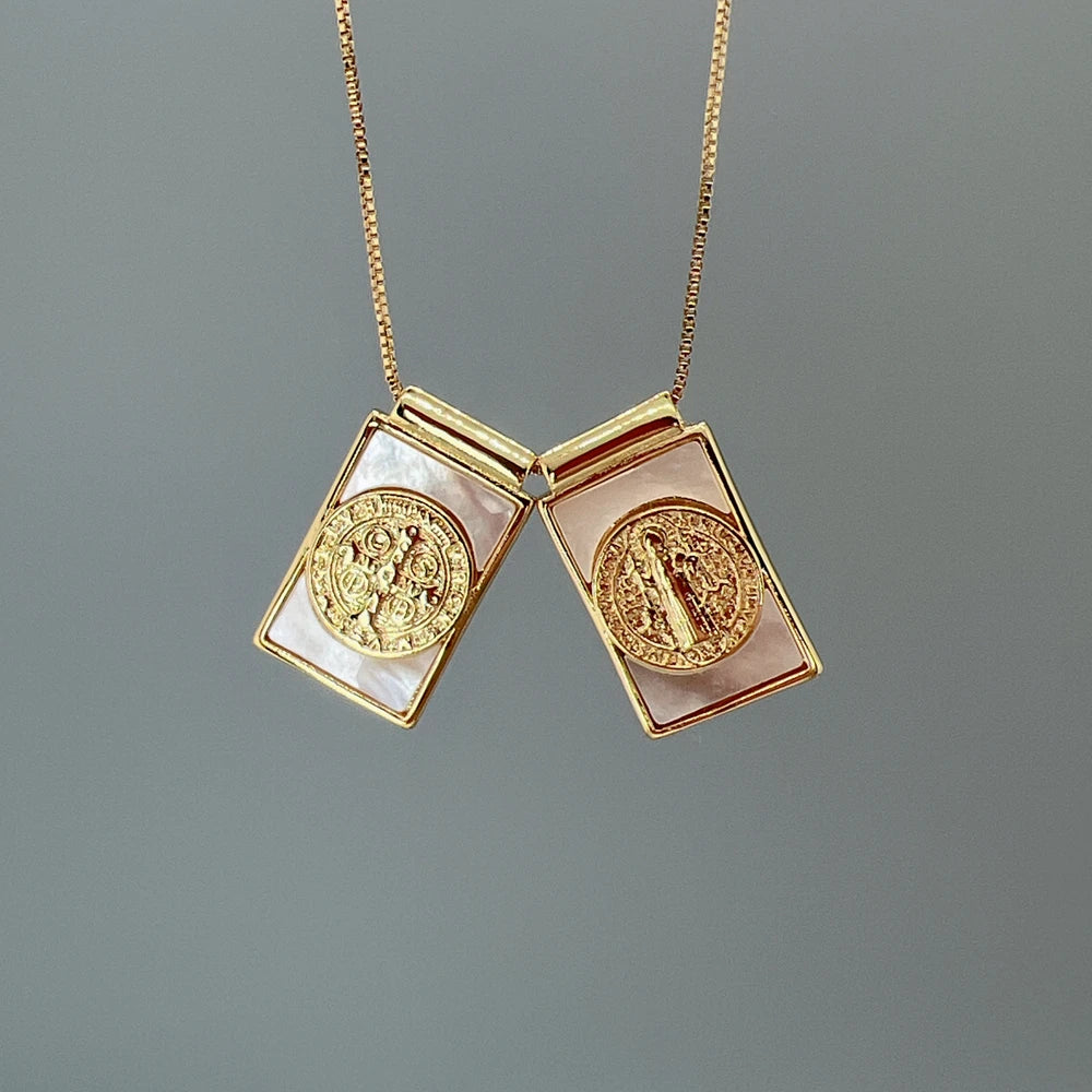 Gold Shell Pendant Necklace