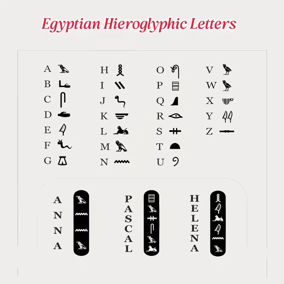 Egyptian Symbol Name Necklace