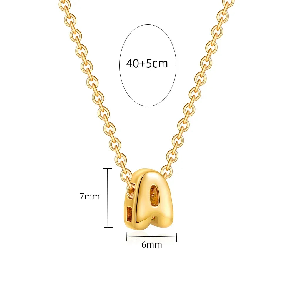 Balloon Cord Initial Necklace