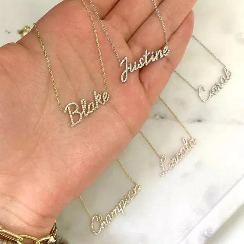 Custom Three-Name Moissanite Necklace