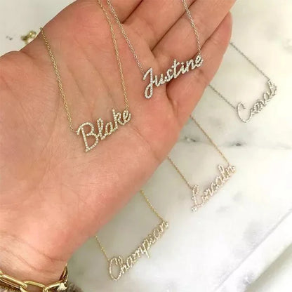 Custom Three-Name Moissanite Necklace