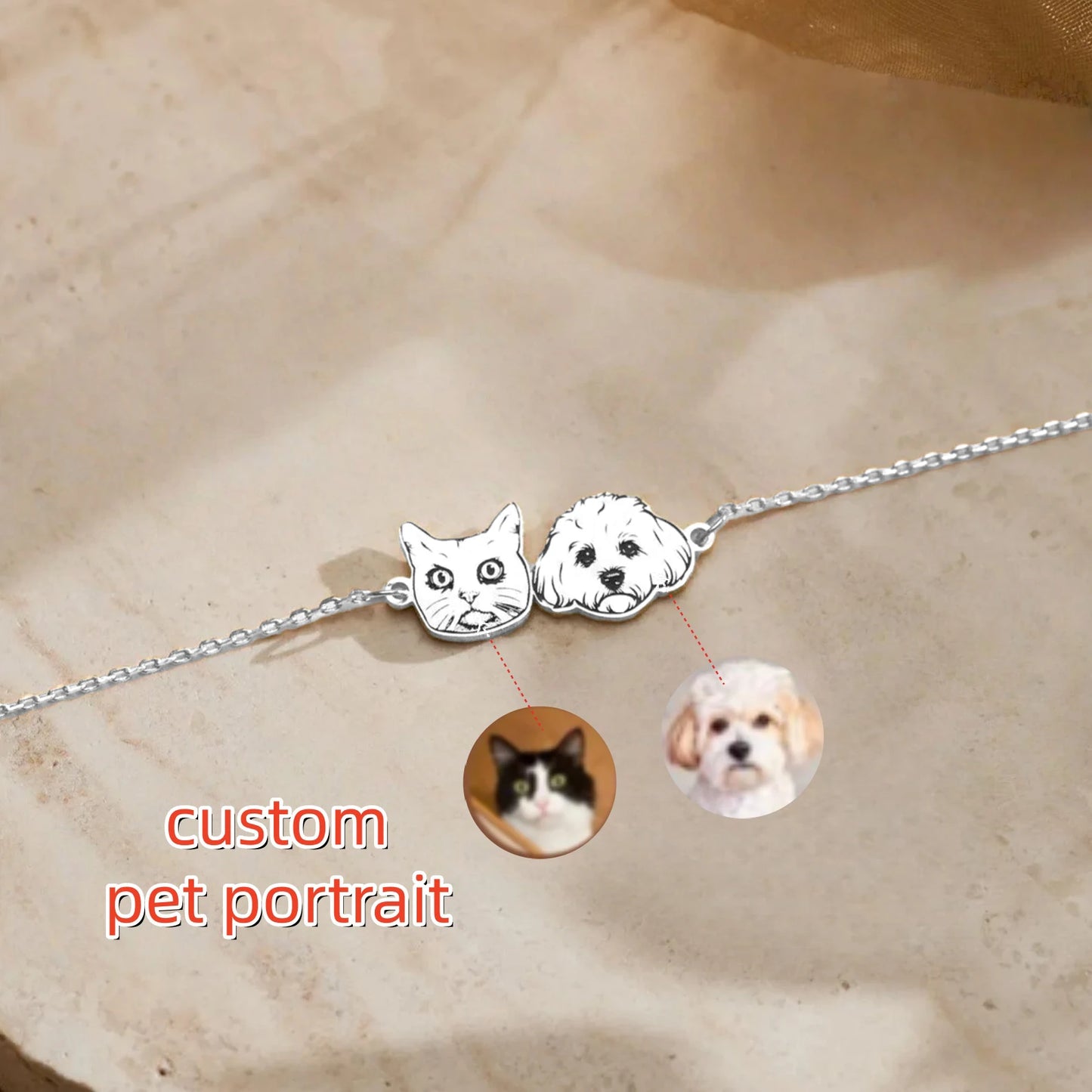 Personalised Pet Portrait Bracelet
