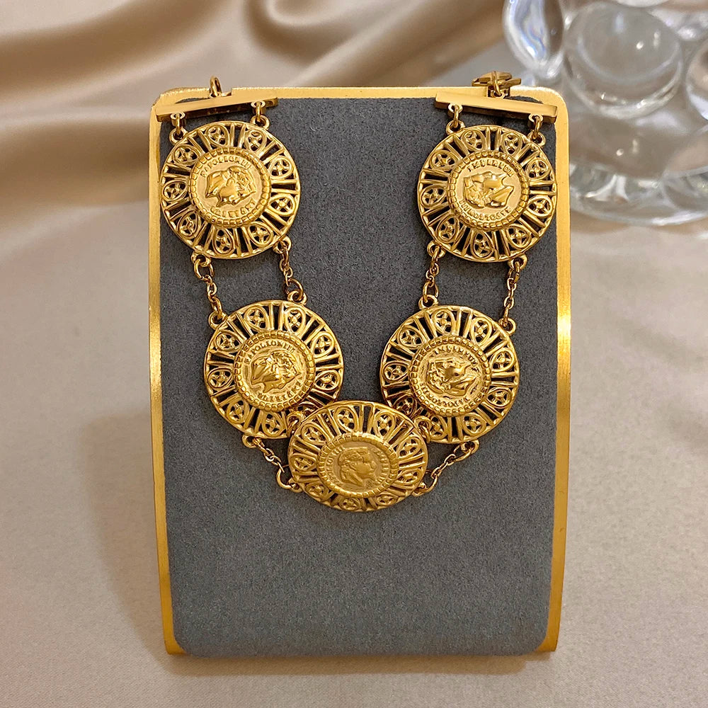 Gold Coin Chain Bracelet
