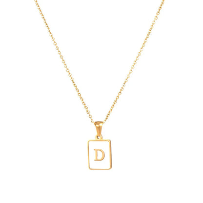 Mother of Pearl Initial Necklace
